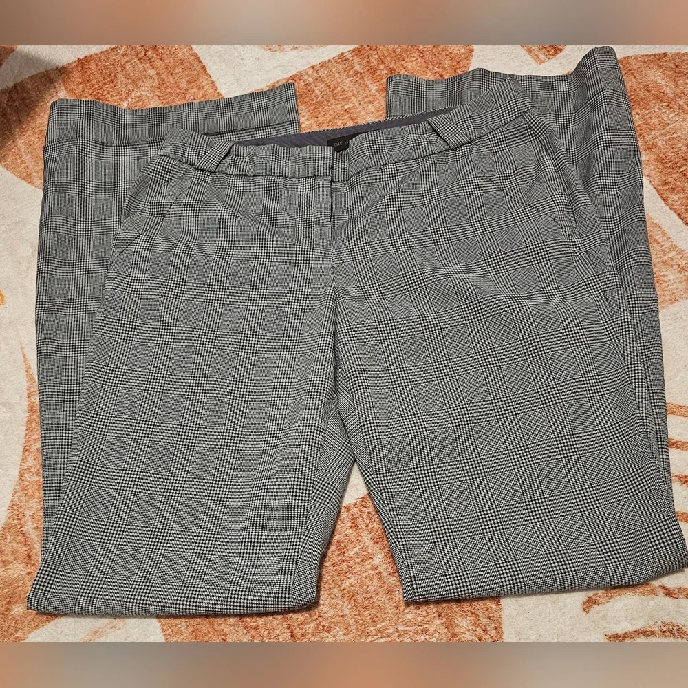 The Limited Cassidy Fit Women's Gray & Black Plaid Wide Leg Trousers Sz 2 - Picture 8 of 13